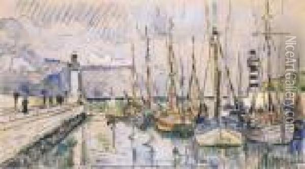 Port De Groix Oil Painting - Paul Signac