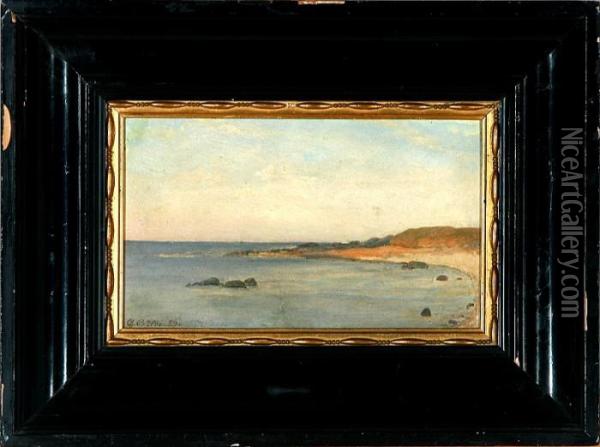Danish Coastal Scenery Oil Painting - Carl Ludwig Bille