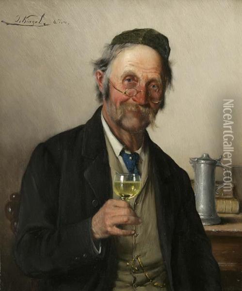 Weinprobe Oil Painting - Joseph Kinzel
