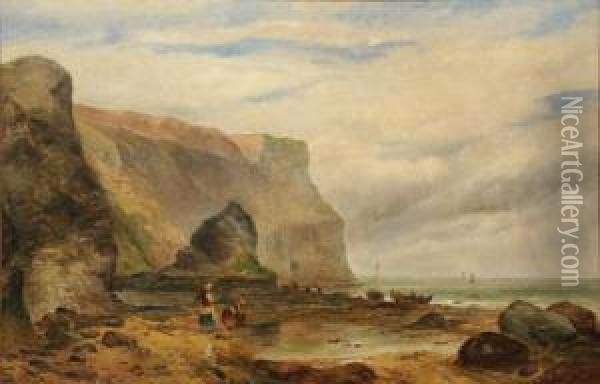 The Black Rock, Whitby Oil Painting - Ralph R. Stubbs