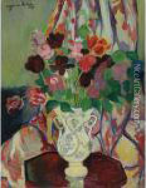 Bouquet De Tulipes Oil Painting - Suzanne Valadon