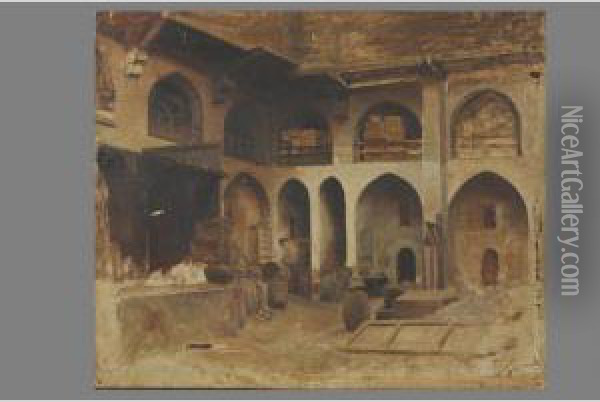 Entrepot Oriental Oil Painting - Gaston Munier