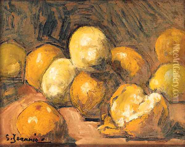 Lemons Oil Painting - Georges Jeannin