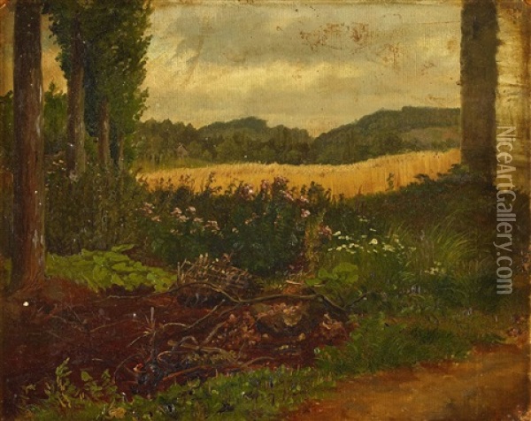 Landskap Oil Painting - Gustaf-Werner Holmberg