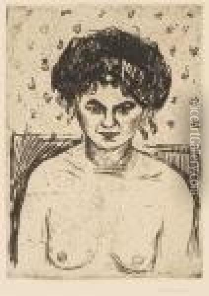 Prostitute Oil Painting - Edvard Munch