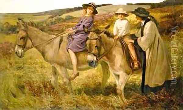 The Donkey Ride Oil Painting - George Edmund Butler