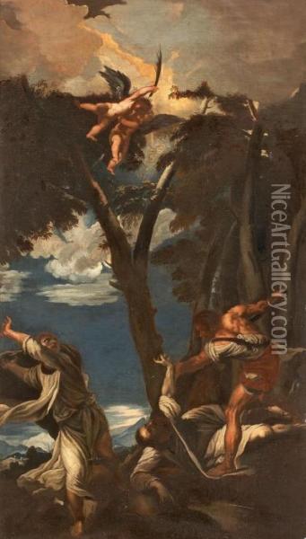 Martyrium Des Hl. Petrus Martyr Oil Painting - Tiziano Vecellio (Titian)