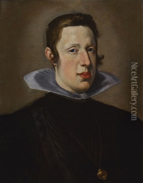 Portrait Of King Philip Iv Of Spain (1605 - 1665) Oil Painting - Diego Velazquez