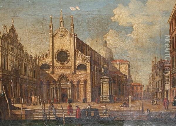 Piazza San Giovanni E Paolo Oil Painting - (Giovanni Antonio Canal) Canaletto