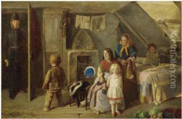 The Stolen Child Oil Painting - Charles Hunt