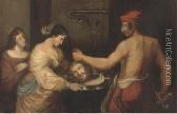 Salome With The Head Of Saint John The Baptist Oil Painting - Peter Paul Rubens
