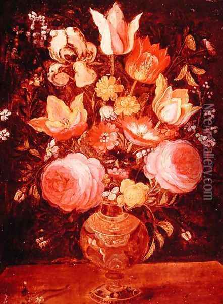 Vase of Flowers Oil Painting - Daniel Seghers