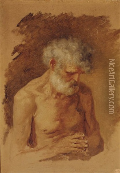 An Old Man At Prayer Oil Painting - Jacob Jordaens