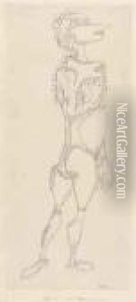 Nackte Frau Oil Painting - Paul Klee