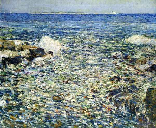 Surf, Isles of Shoals Oil Painting - Frederick Childe Hassam
