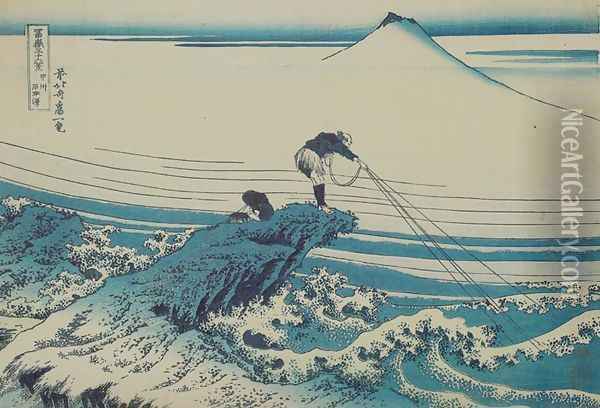 Kajikazawa in Kai Province (Koshu Kajikazawa) Oil Painting - Katsushika Hokusai