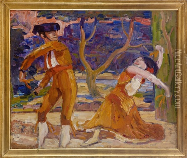 Spansk Dans Oil Painting - Goesta von Hennigs