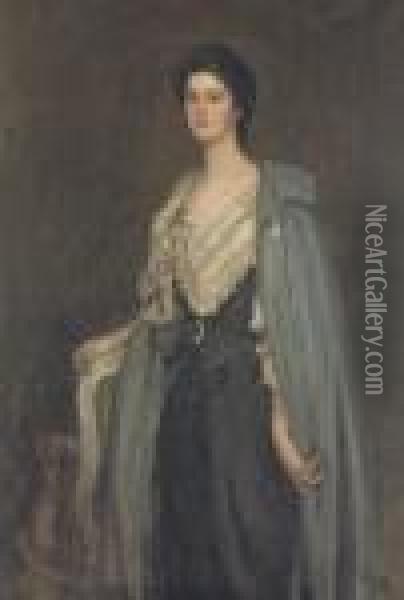 Miss Cicely Frances Wedgwood Oil Painting - John Lavery