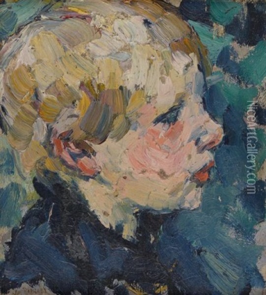 Portrait De Jeune Enfant Oil Painting - Joseph Raphael
