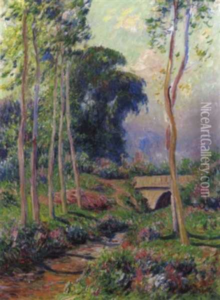 Ruisseau Aux Grands Peupliers Oil Painting - Henry Moret