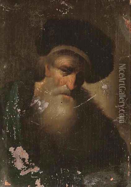 A bearded man 2 Oil Painting - Christian Wilhelm Ernst Dietrich