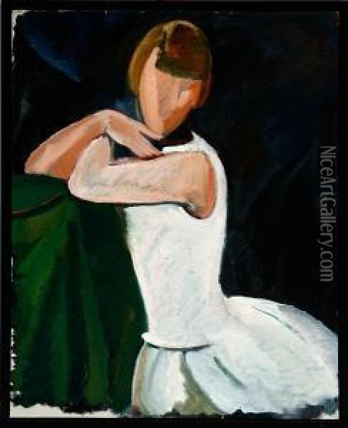 Ballet Girl Oil Painting - Ville Jais-Nielsen