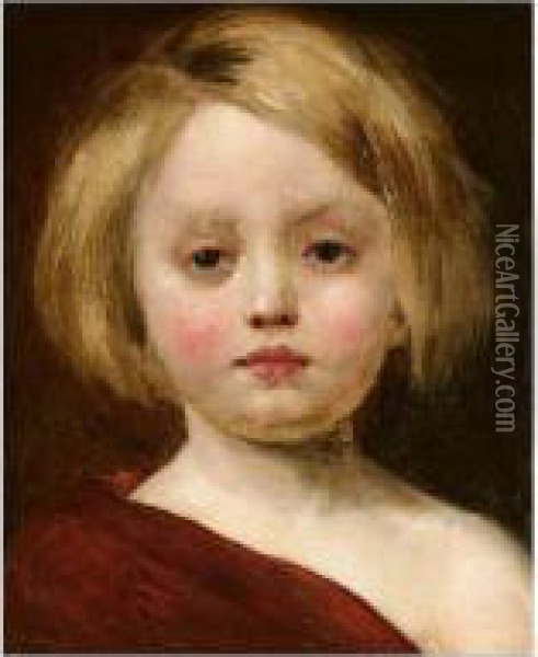 Young Girl Oil Painting - Wilhelm Leibl