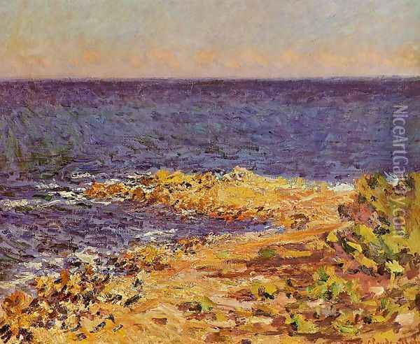 The Meditarranean At Antibes Oil Painting - Claude Oscar Monet
