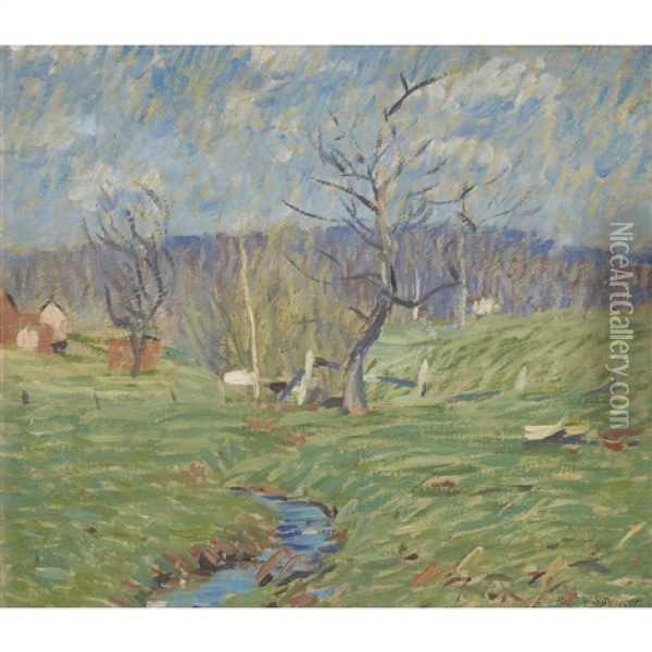 Meadowland Oil Painting - Robert Spencer