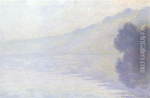 La Seine A Port-villez, Brume Oil Painting - Claude Monet