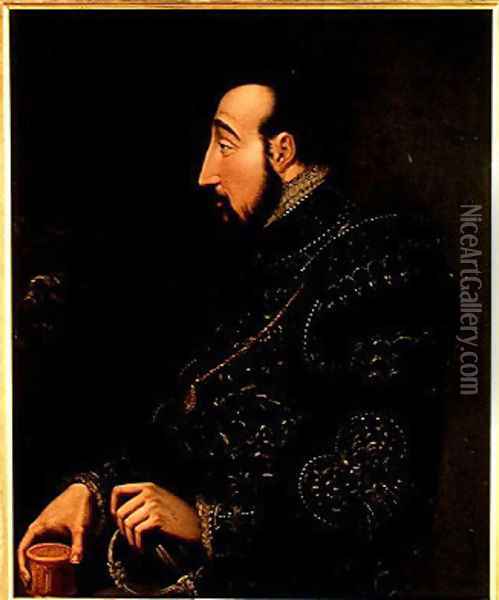 King Henri II 1519-59 of France Oil Painting - Francesco Primaticcio
