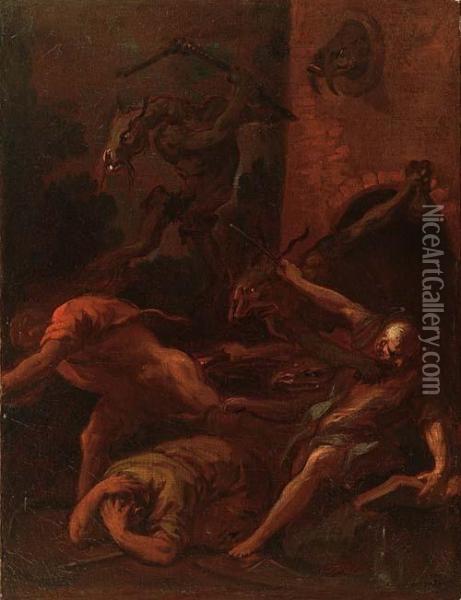 Scena Demoniaca Oil Painting - Ottaviano Dandini
