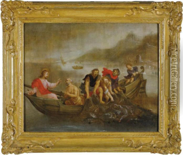 La Pesca Miracolosa Oil Painting - Frans II Francken