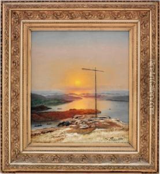 Sandviksfloyen I Bergen 1891 Oil Painting - Frants Diderik Boe