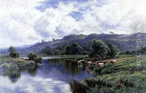 The Avon near Stratford Oil Painting - Henry Hillier Parker