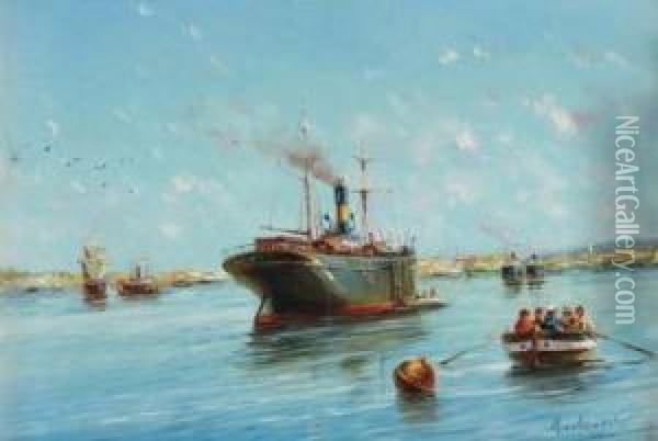 Desembarco Oil Painting - Manuel Navarro
