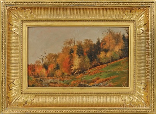 Late Autumn Hillside Oil Painting - Jervis McEntee