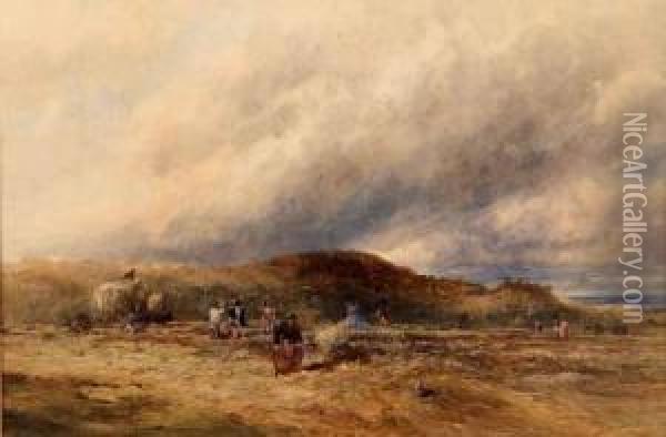 Harvest Scene Oil Painting - Josiah Wood Whymper