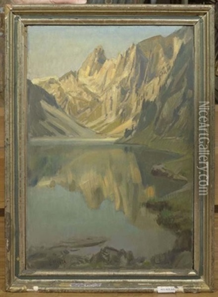 Fahlensee Bei Altstein Appenzell Oil Painting - Ernst Hodel the Elder