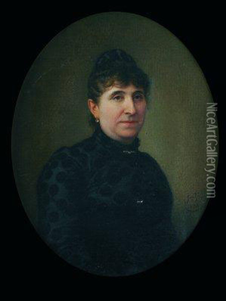 Retrato De Dama Oil Painting - Juan De Barroeta Y Anguisolea