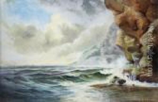 Mercury Bay Oil Painting - Henry William Kirkwood