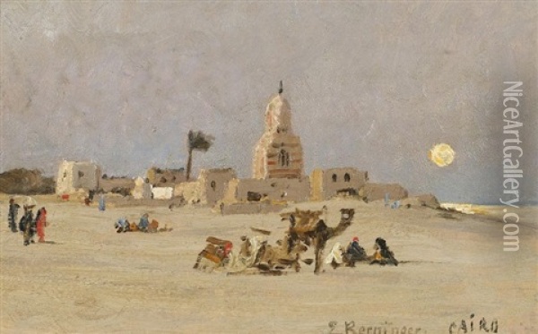 Vor Kairo Oil Painting - Edmund Berninger