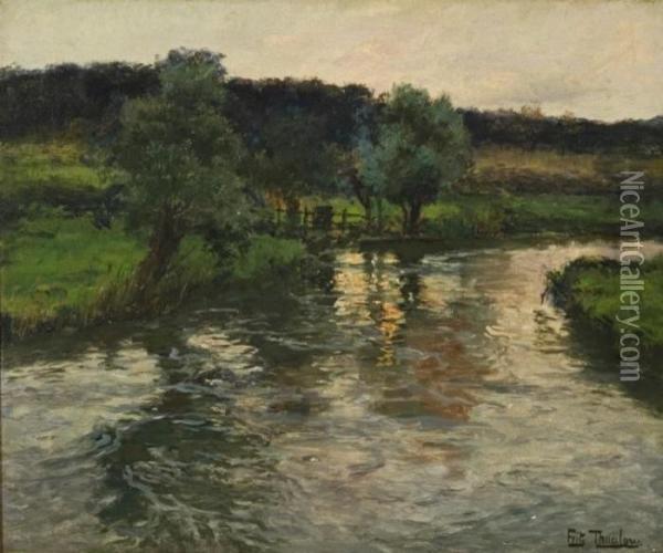 River View Oil Painting - Fritz Thaulow