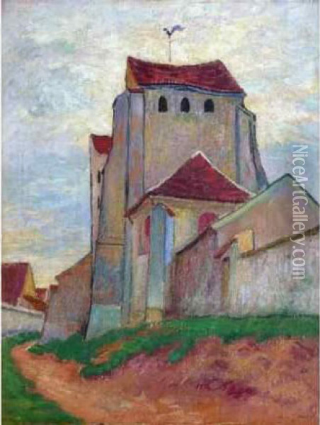 Eglise De Gouvernes. Oil Painting - Leo Gausson