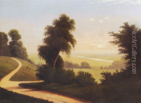 Expansive Landscape Oil Painting - Siegfried Hass