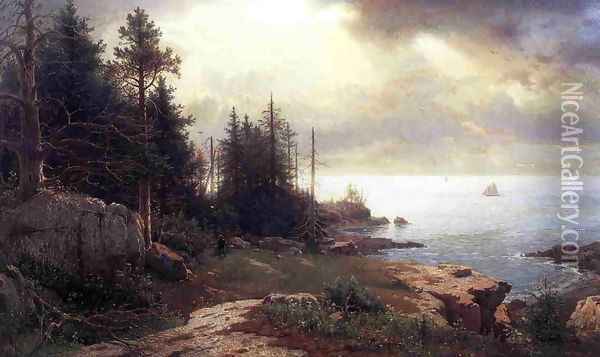 View of Mount Desert Oil Painting - William Stanley Haseltine
