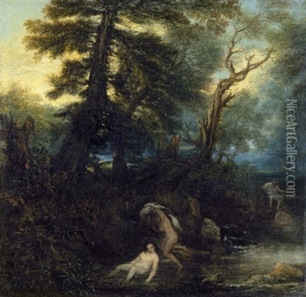 Landschaft Mit Badenden Nymphen Oil Painting - Jan Lievens