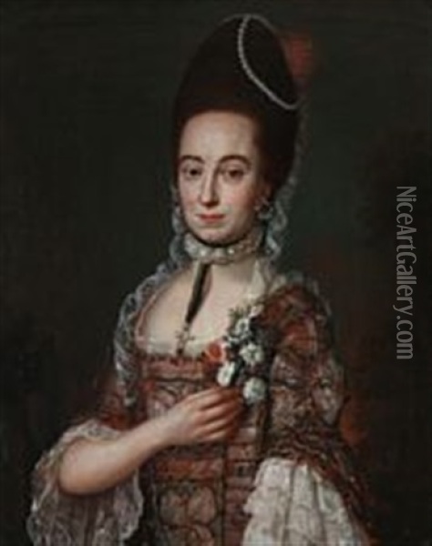 Portrait Of A Nobel Lady Oil Painting - Ulrik Ferdinand Beenfeldt