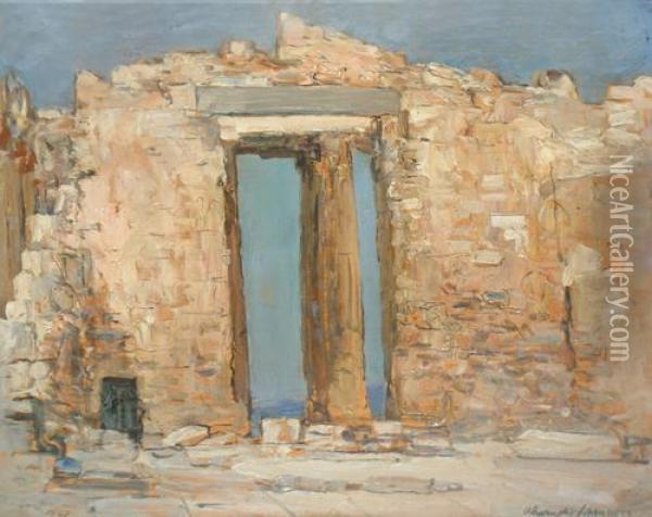 The Temple Of Minerva (the Parthenon), Athens Oil Painting - Alexander Jamieson