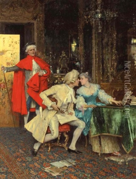Indiscretion Oil Painting - Federico Andreotti